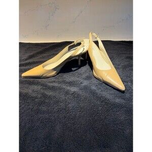 Coach Nude Leather Slingback Heels Pointed Toe Size 8 – Classic Pumps